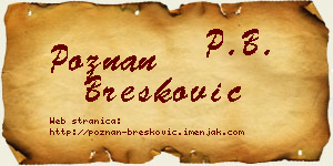 Poznan Brešković vizit kartica
